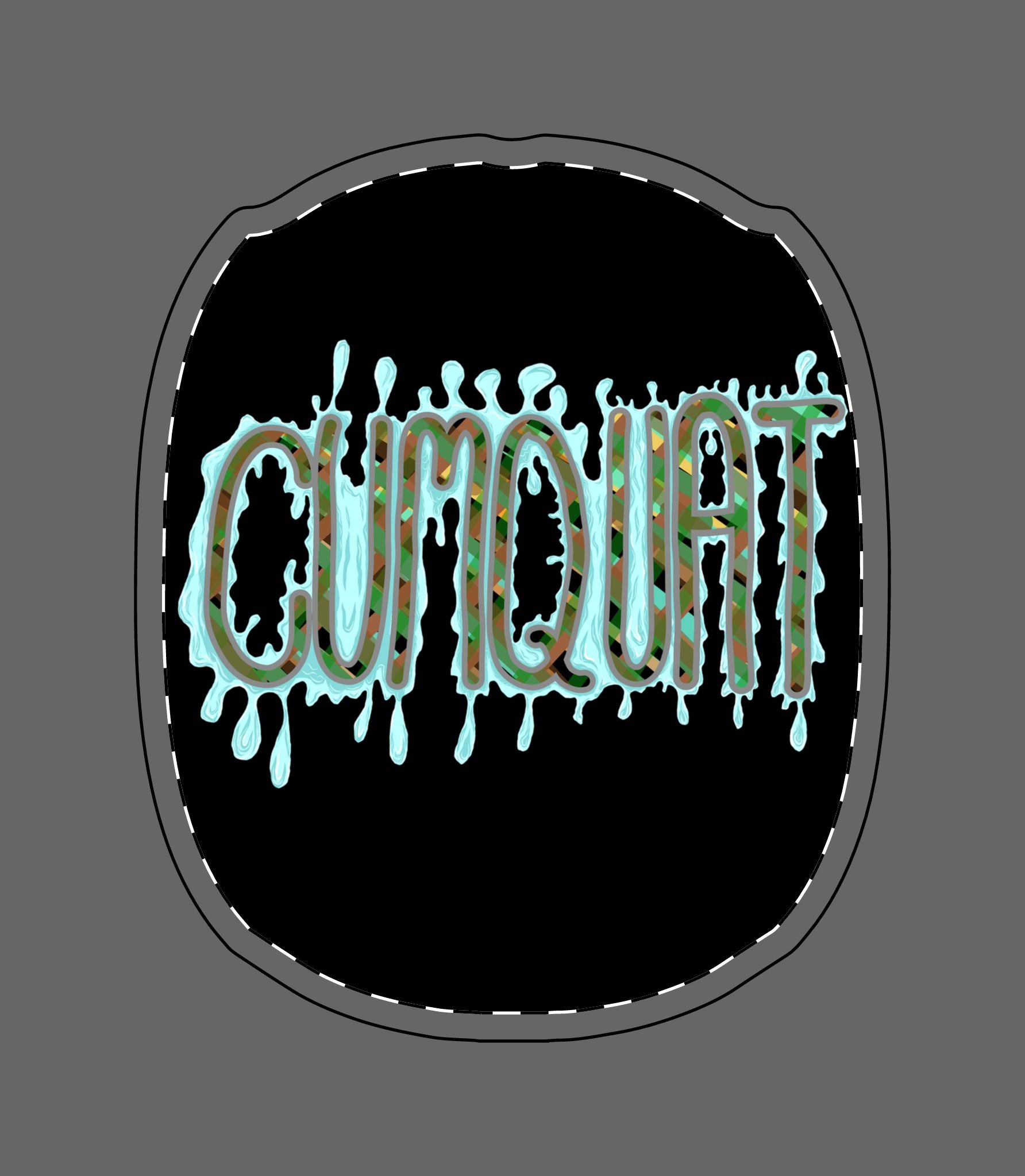 CUMQUAT drip typography illustration