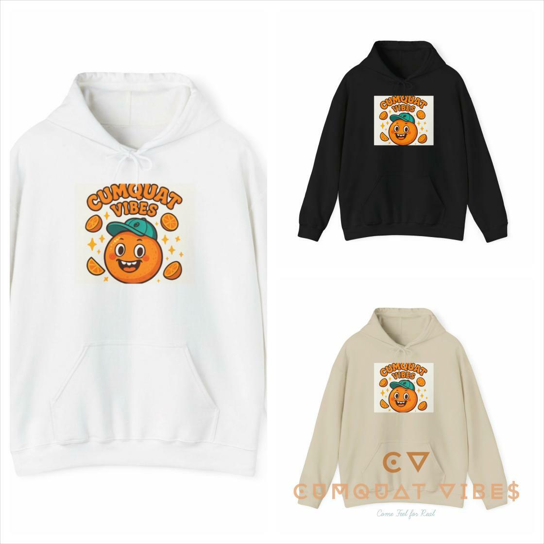 Cumquat Vibes mascot hoodie collection